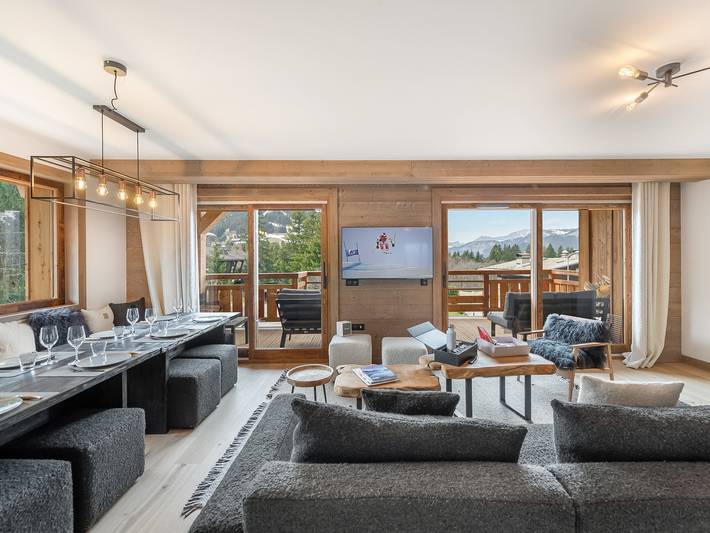 Chalet pour 12 personnes, avec balcon à Megève - 2