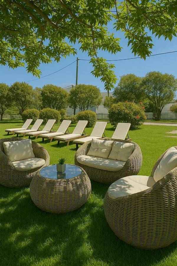 Appart’hôtel pour 2 personnes, avec jardin et vue