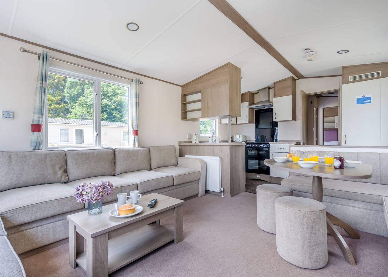 Gold Caravan. With dedicated parking and decking. in St. Helens, Isle of Wight
