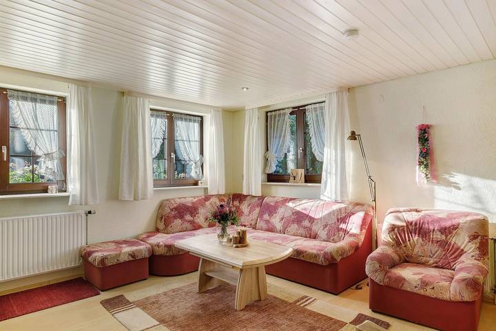 Ganze Wohnung, Apartment 'Haus Steinhäusle - 2 Fewos' mit Bergblick, privater Terrasse und Wlan in Vöhrenbach, Mittlerer Schwarzwald