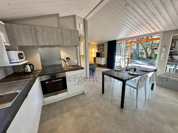 Camping pour 6 personnes, avec piscine et terrasse ainsi que jardin et sauna, animaux acceptés à Ondres - 3