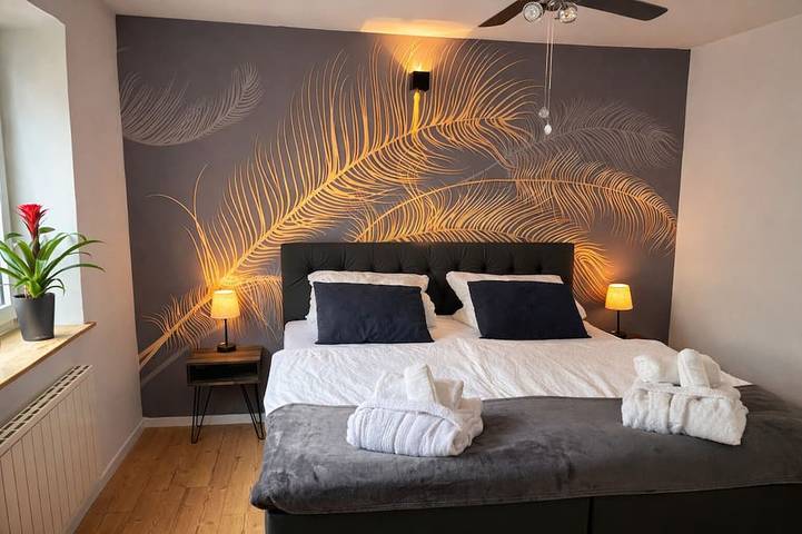 Ferienwohnung für 2 Personen, mit Whirlpool und Terrasse sowie Sauna in Oestrich-Winkel