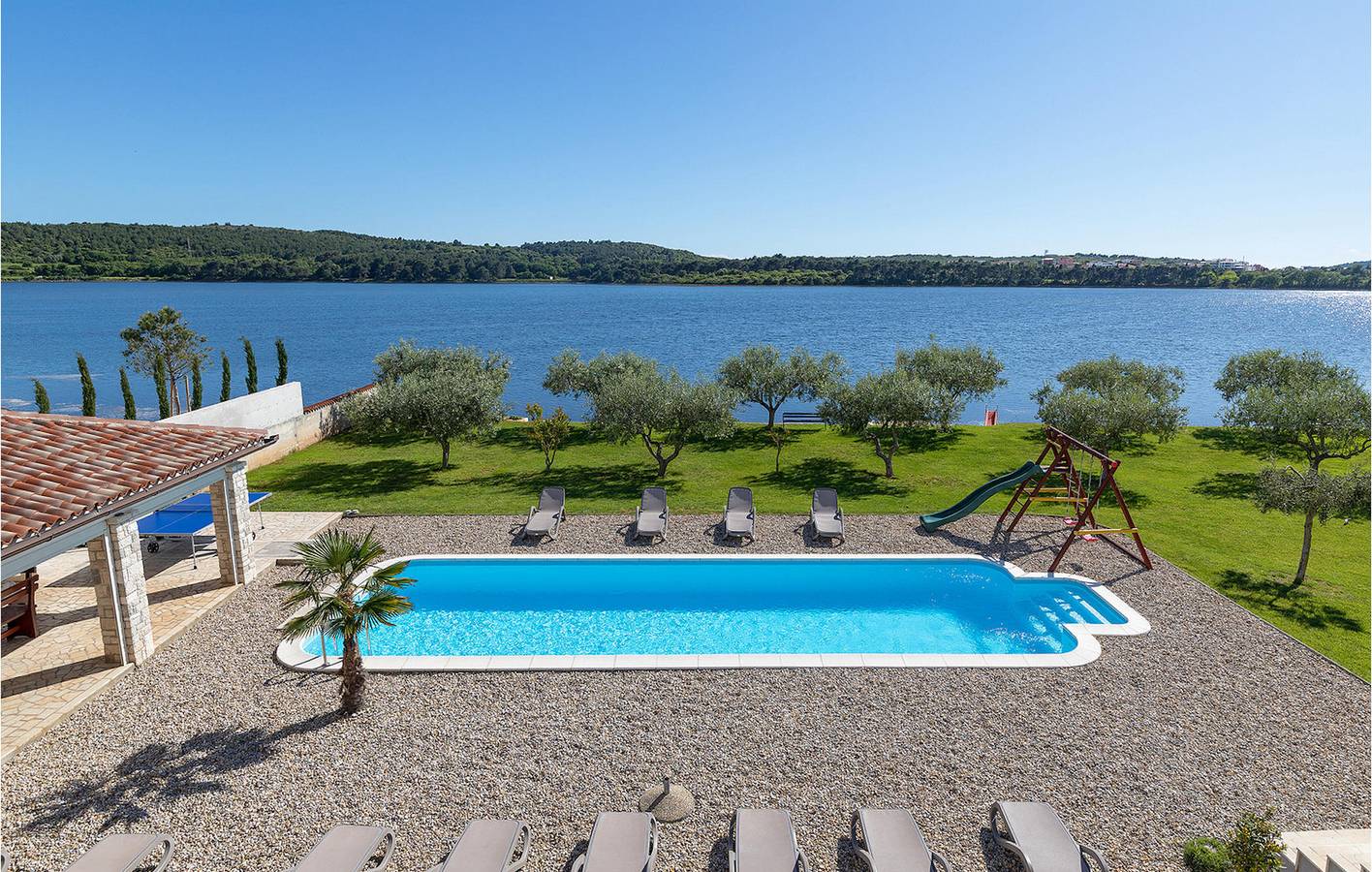 Charmant appartement de deux chambres avec piscine près d'une plage naturiste in Pomer, Côte Sud d'Istrie
