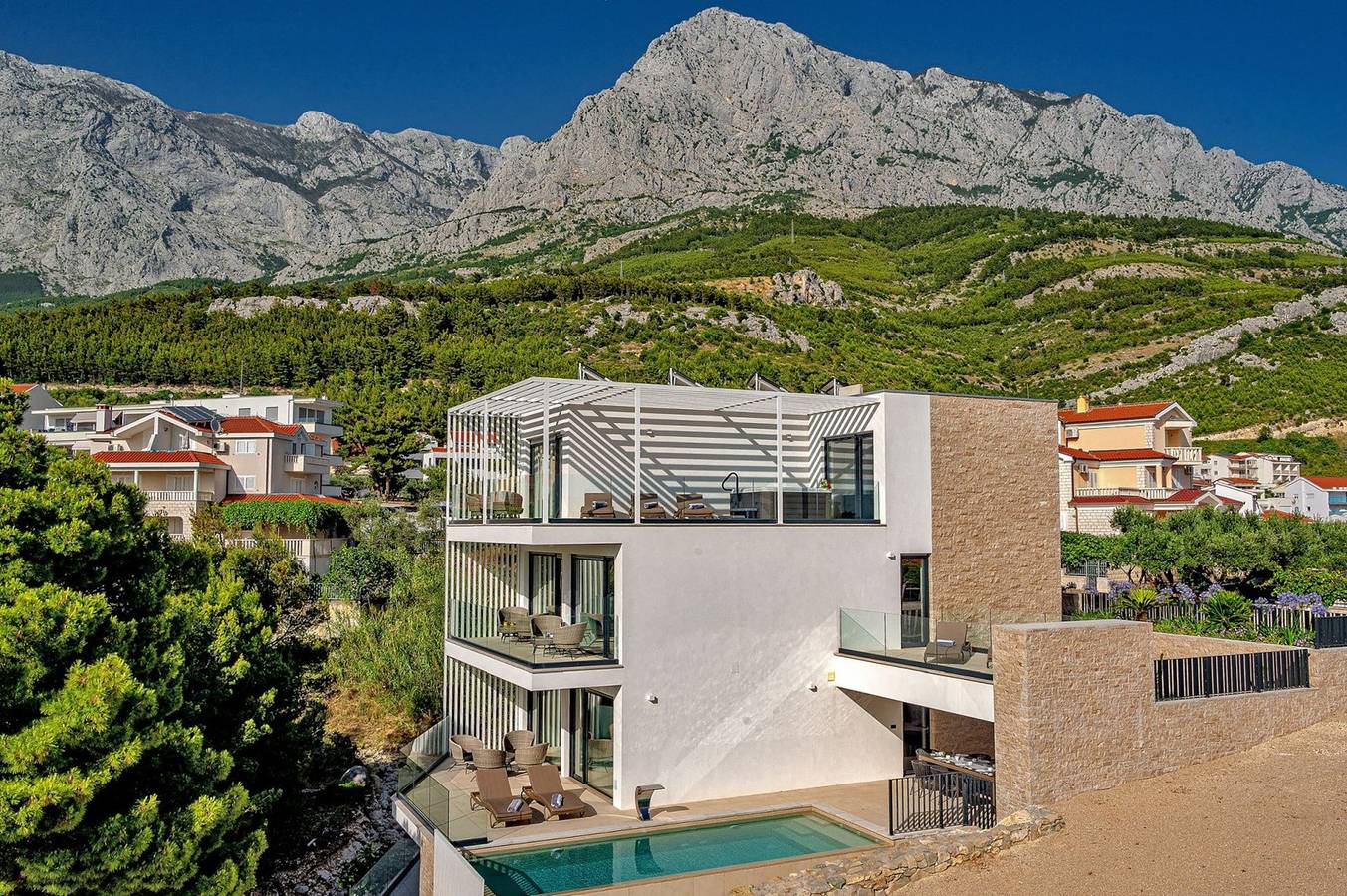 Villa Sea Crystal with Pool in Baško Polje Beach, Promajna
