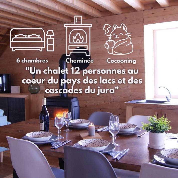 Gîte pour 12 personnes, avec jardin et balcon
