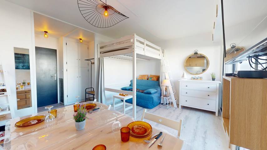 Studio pour 4 personnes, avec balcon, animaux acceptés - 1