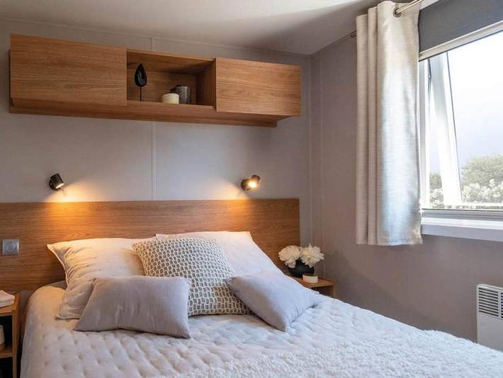 Flower Camping Vitamin - Mobilheim 6 personen - Premium 32m² (3 Schlafzimmer) + Überdachte Terrasse + Tv + Klimaanlage in Saint-Aubin-sur-Scie, Dieppe und Umgebung