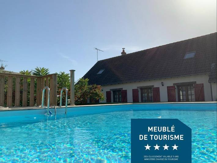 Maison de vacances pour 15 personnes, avec Jacuzzi et Terrasse ainsi que Jardin et Piscine à Blois