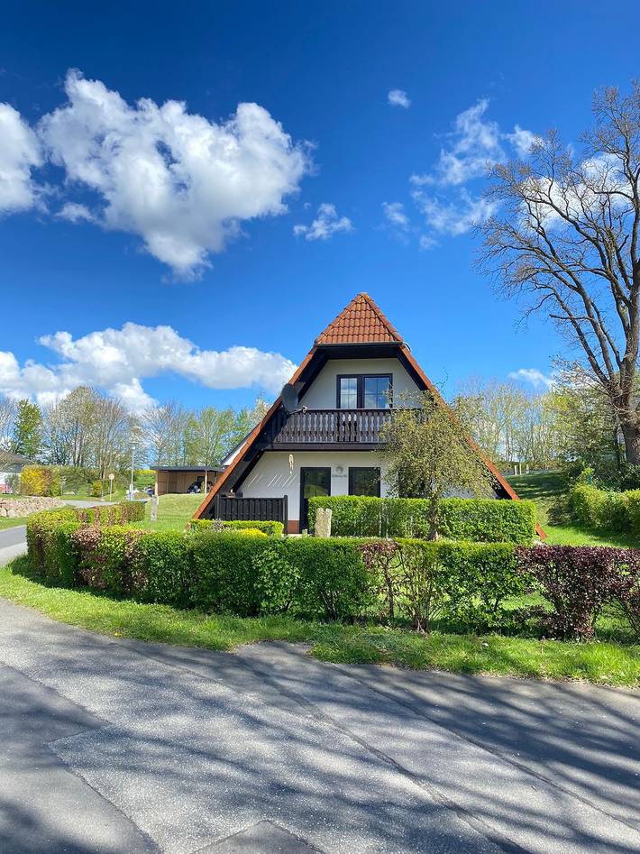 Ferienhaus für 4 Personen, mit Balkon und Terrasse sowie Garten in Marlow