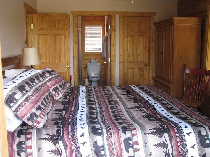 Log cabin for 6 people, with balcony and yard in Colorado