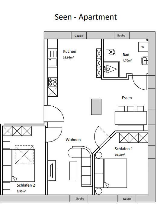 Ferienwohnung für 6 Personen, mit Garten und Terrasse in Xanten - 2