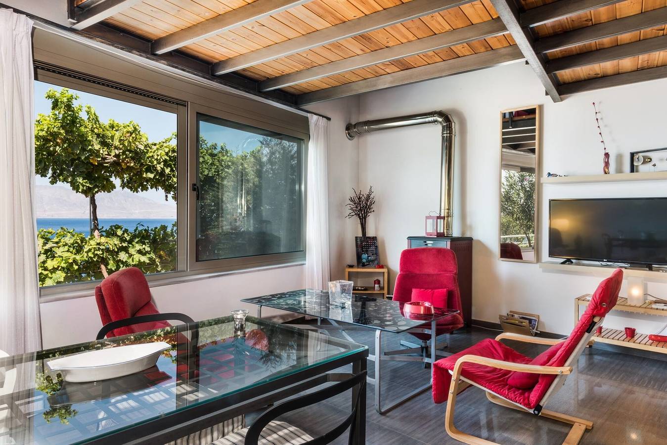Haus mit privatem Platz zum Schwimmen, einsam, Aussicht in Kreta Westküste