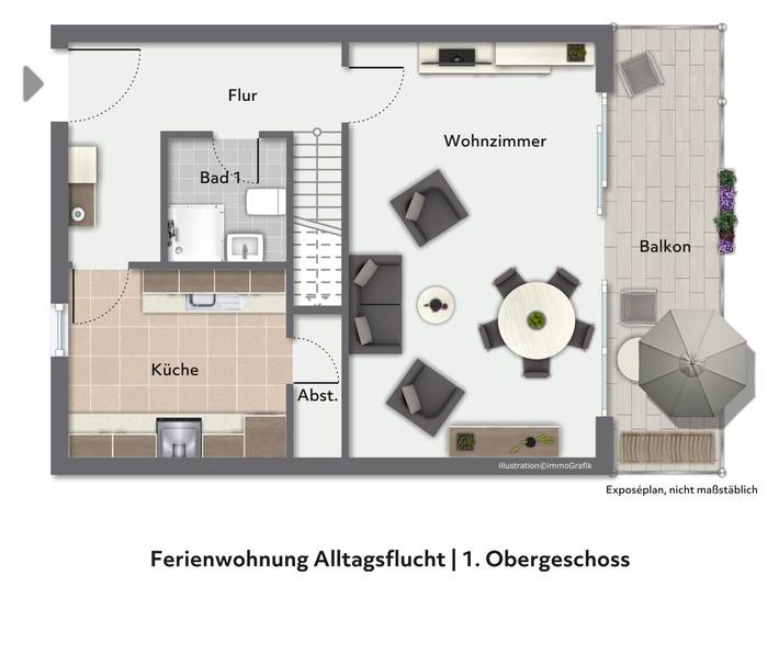 Ferienwohnung für 8 Personen, mit Balkon und Garten sowie Sauna und Seeblick in Hohen Wieschendorf - 4