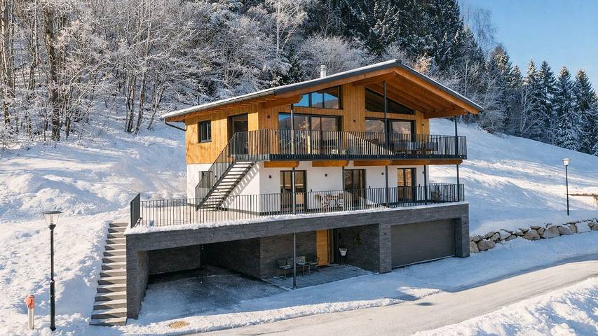 Holiday home for 10 people, with sauna and balcony as well as garden in Brandnertal