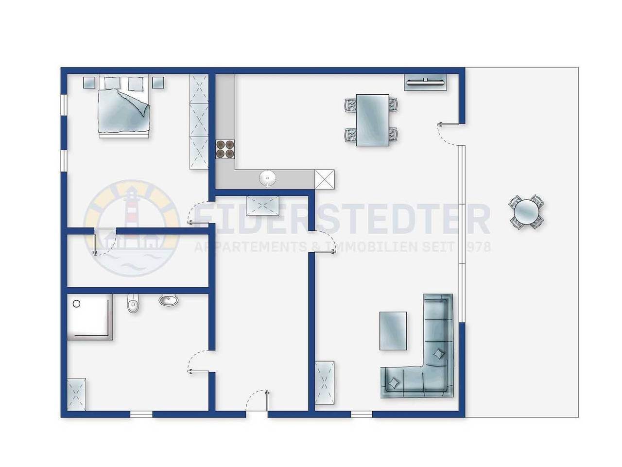 Ganze Ferienwohnung, Wohnung 2 Spatzennest (Id 429) - Wohnung 2 Spatzennest (Id 429) in Böhl (St. Peter-Ording), St. Peter-Ording