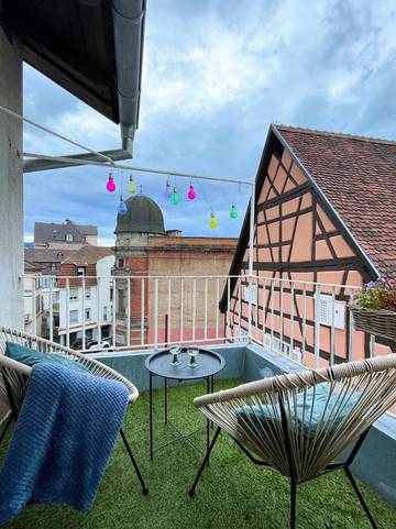 Gîte pour 2 personnes, avec terrasse et vue à Sélestat