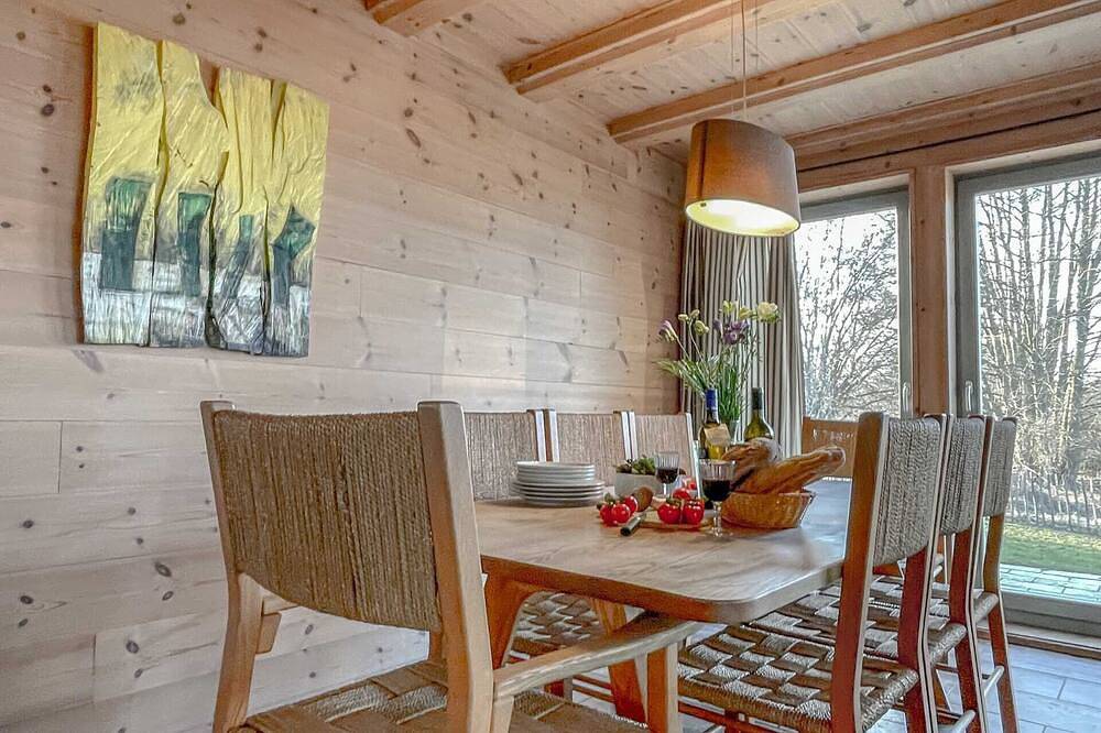 Traumhaff® Lauschiges Küstenchalet ganz aus Lärchenholz mit Kamin & Sauna Ostsee in Vogelsang-Warsin, Vorpommern Greifswald
