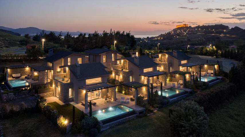 Villa pour 3 personnes, avec jardin ainsi que piscine et vue