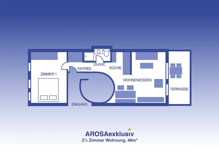 Ferienwohnung für 4 Personen, mit Terrasse