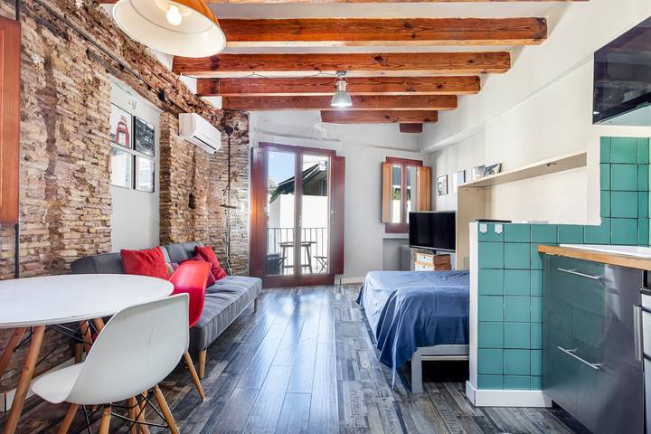 Studio für 3 Personen, mit Balkon in Valencia