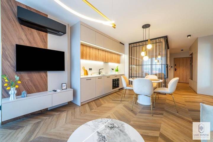 Ferienwohnung für 4 Personen, mit Sauna und Ausblick sowie Garten und Seeblick, mit Haustier in den Masuren