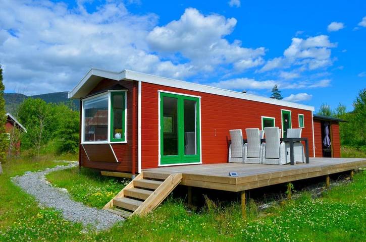 Chalet pour 6 personnes, avec jardin ainsi que terrasse et vue