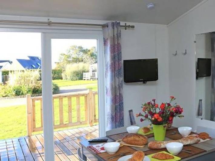 Camping des Hautes Grées - Mobilheim 8 personen - Komfort 4 Zimmer 8 Pers. mit Terrasse in Les Hospitaux (Erquy), Erquy