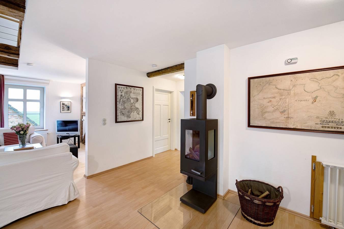 Ganze Wohnung, Ferienwohnung 'Gut Rattelvitz - Galerie West' mit Meerblick, privater Terrasse und Wlan in Gingst, Rügen