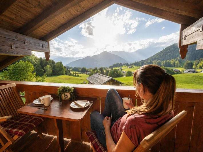Ferienhaus für 2 Personen, mit Garten und Balkon
