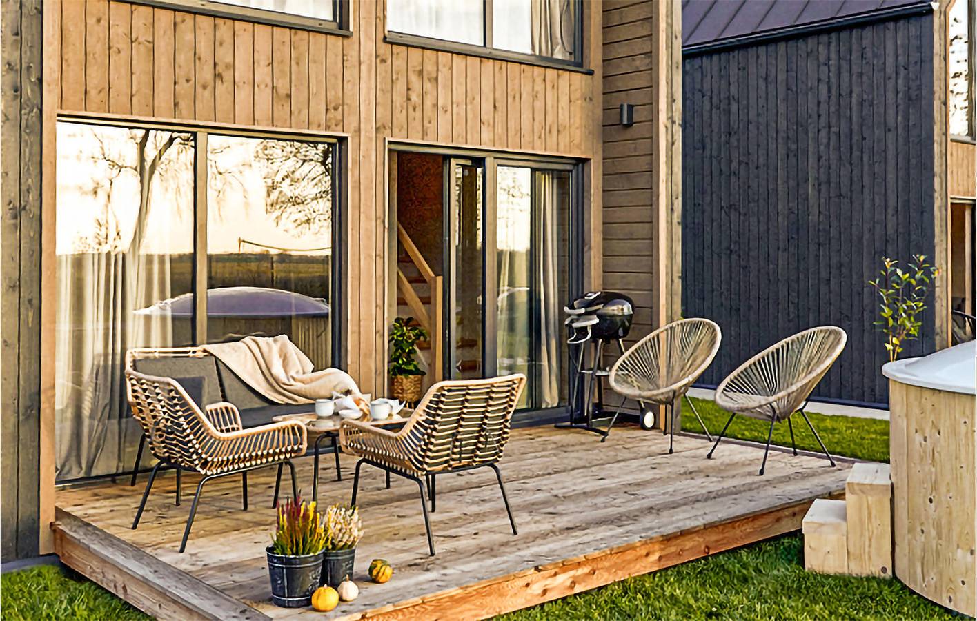 Ferienhaus für 7 Personen mit Terrasse in Trzęsacz, Powiat gryficki