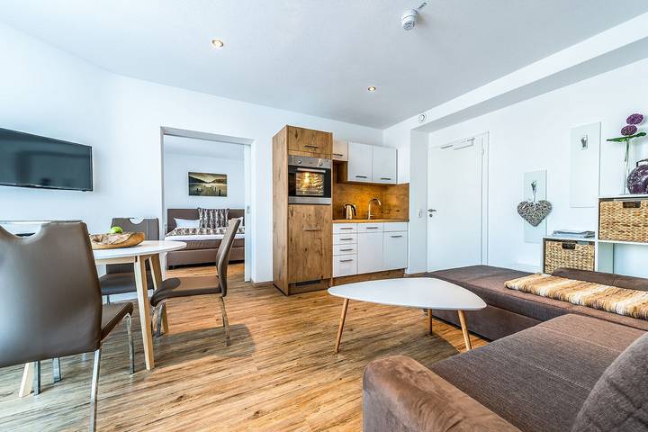 Ferienwohnung für 5 Personen, mit Balkon und Sauna in Oberstaufen