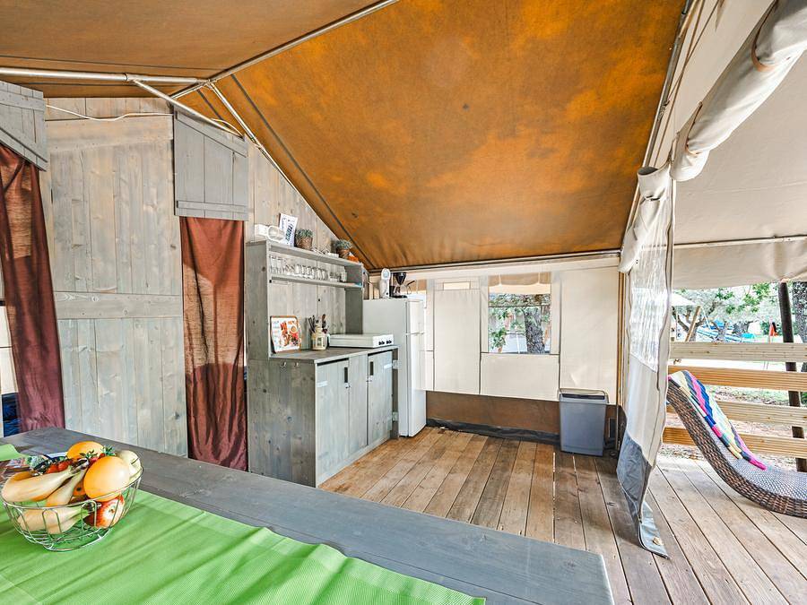 Naturist Camping Solaris - Canvas and wooden tent 5 persons - Safari tent Luxe in Lanterna, Tar-Vabriga