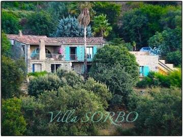 Gîte pour 2 personnes, avec jardin et vue, animaux acceptés à Santa-Reparata-di-Balagna