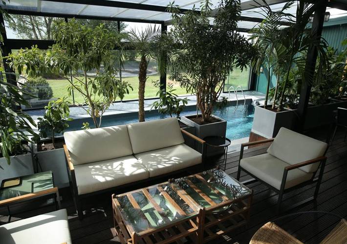 Gîte pour 2 personnes, avec Terrasse ainsi que Jardin et Piscine à Bourseville