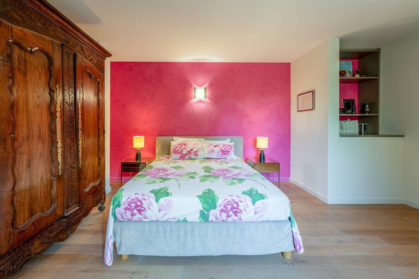 Kamer 'Fuschia' met Gedeeld Zwembad, Wi-Fi en Airconditioning in Solérieux, Nyons en omgeving