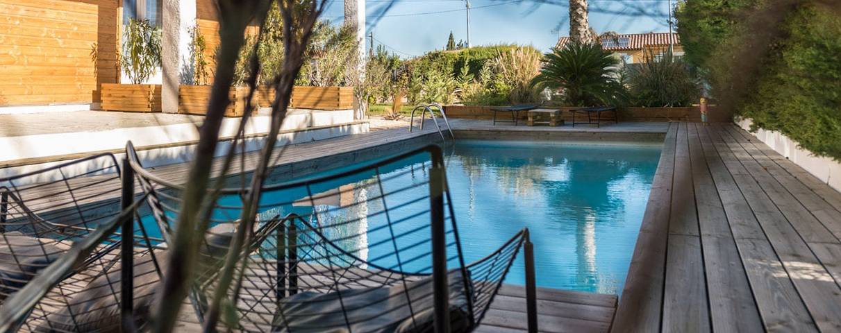 Chambre d’hôte pour 2 personnes, avec Jardin ainsi que Piscine et Sauna à Sausset-les-Pins
