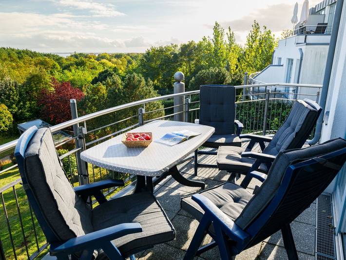 Ferienwohnung für 4 Personen, mit Balkon, mit Haustier am Achterwasser