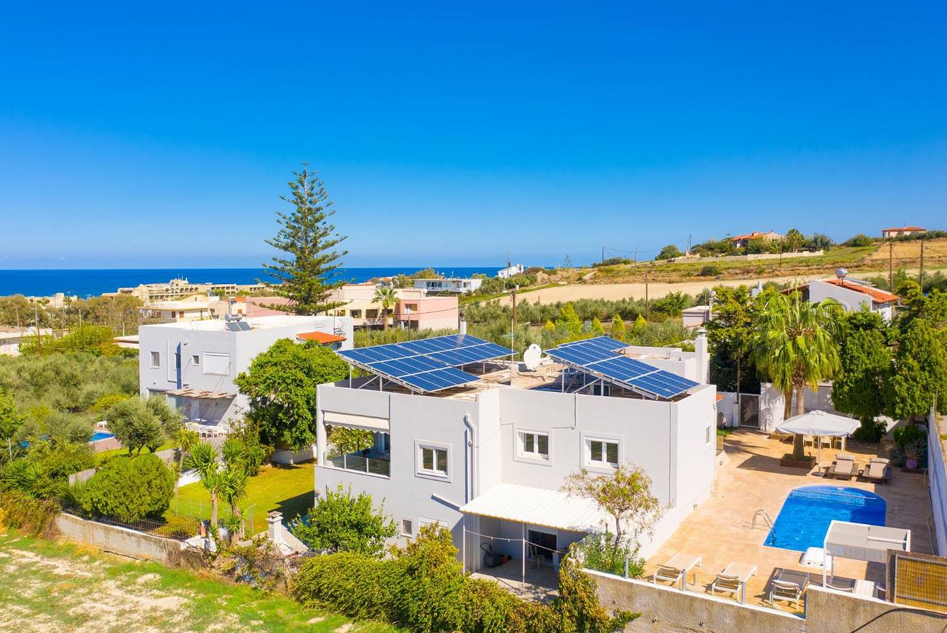Villa för 8 Personer med havsutsikt in Rethymno region