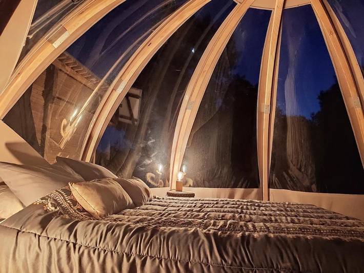 Tente pour 3 personnes, avec vue ainsi que jardin et piscine, animaux acceptés dans le Tarn - 2