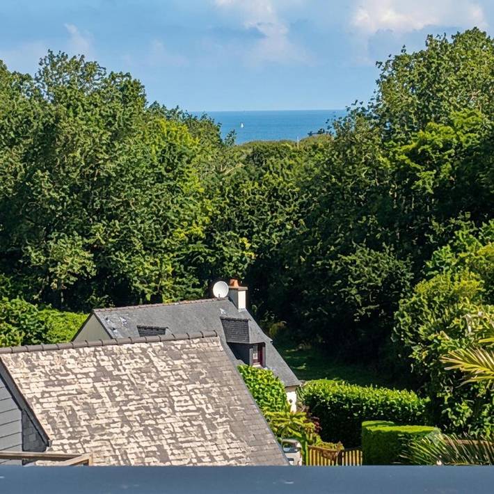 Appartement de vacances pour 3 personnes, avec Balcon et Terrasse ainsi que Jardin et Vue