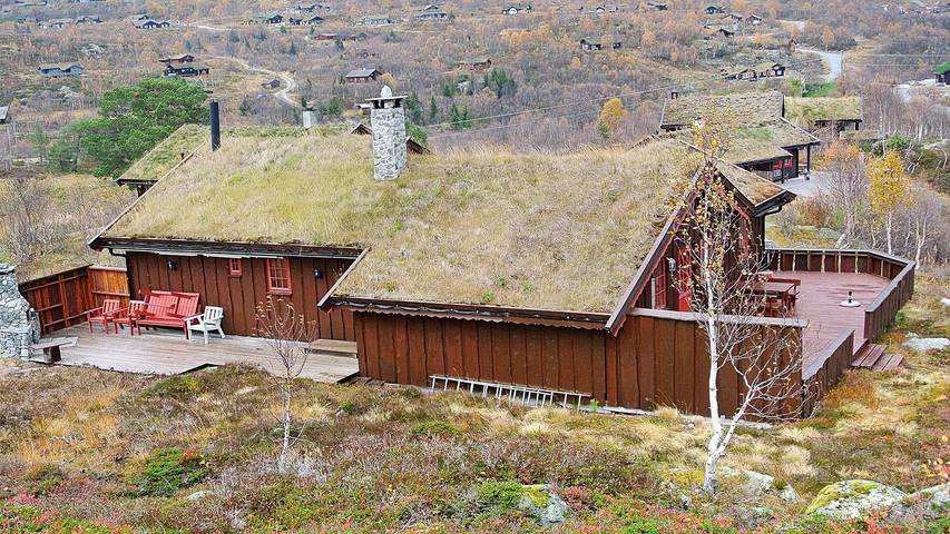 Ferieudlejning for 12 personer, med terrasse i Norge