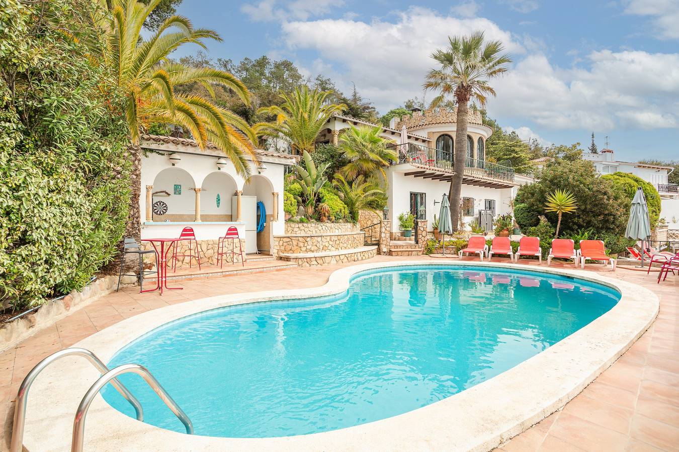 Vakantiehuis 'Vista Al Mar' met zeezicht, Wi-Fi en airconditioning in Canyelles, Tossa de Mar