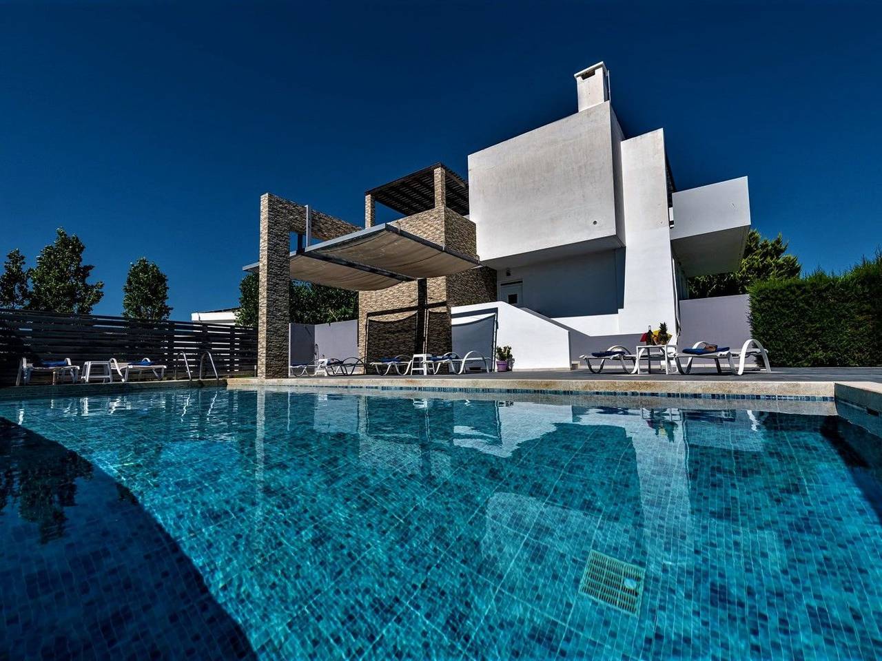 Villa "Xenos" mit Blick auf das Wasser in Tigaki, Kos