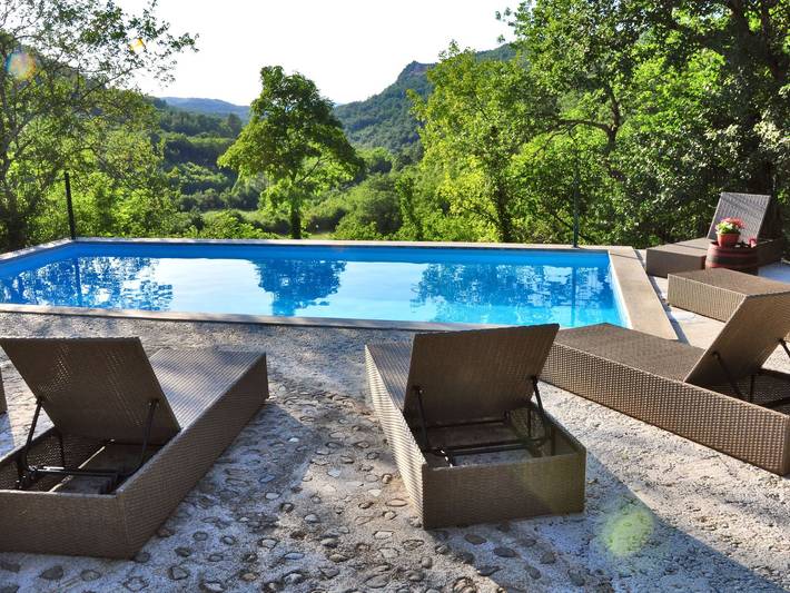 Ferienhaus für 3 Personen, mit Pool und Garten, mit Haustier in Buzet