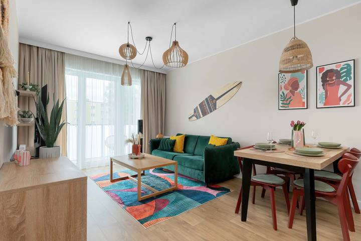 Apartament wakacyjny dla 4 osób, z Ogród w Przymorze