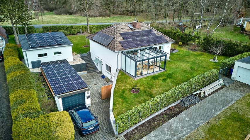 Ferienhaus für 3 Personen, mit Garten und Ausblick sowie Terrasse, mit Haustier