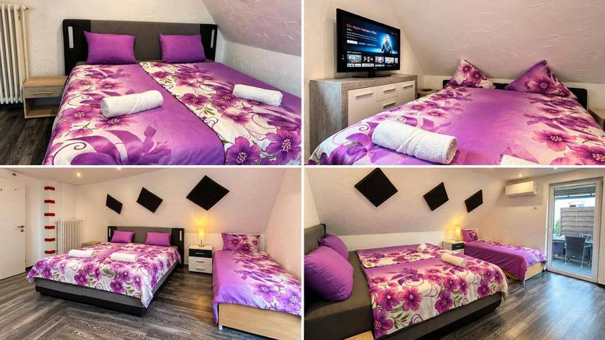 Ferienwohnung für 6 Personen, mit Balkon und Terrasse sowie Ausblick in Offenburg