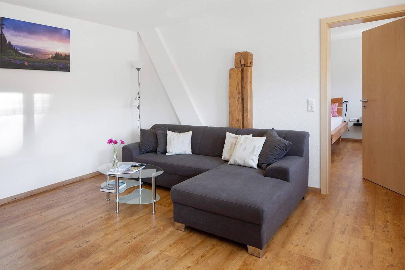 Geheel appartement, Vakantiewoning 'Heuboden' met bergzicht, gemeenschappelijke tuin in Titisee-Neustadt, Zuidelijk Zwarte Woud