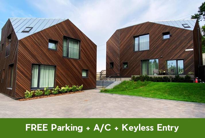 Apartament wakacyjny dla 4 osób, z widok i taras w Kowno