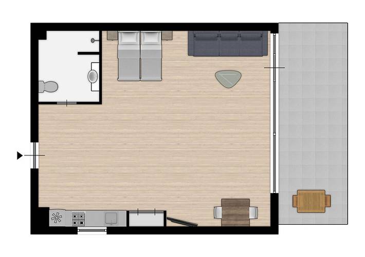 Ferienhaus für 2 Personen, mit Balkon/Terrasse und Balkon in Bruinisse - 3